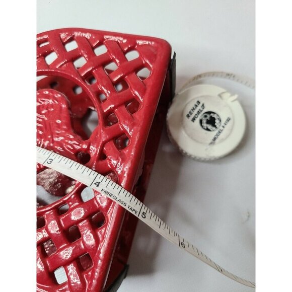 Vintage Red Cast Iron Rooster Napkin Holder Rustic Heavy Duty Farmhouse Decor - Picture 6 of 7